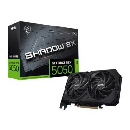 MSI GeForce RTX 5050 8G SHADOW 2X OC 8 GB GDDR6 Graphics Card, Dual-Fan TORX Fan 5.0 Cooler Memory Bus 128-bit, PCIe 5.0, DisplayPort 2.1b + HDMI 2.1b