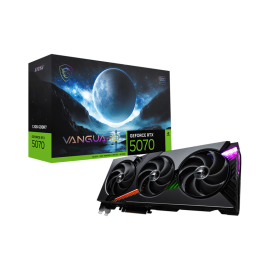 MSI GeForce RTX 5070 12G VANGUARD SOC Launch Edition Graphics Card, 12GB GDDR7, Blackwell Architecture, DLSS 4, HYPER FROZR Cooling, PCIe 5.0, RGB Lighting