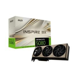 MSI GeForce RTX 5080 16G INSPIRE 3X OC – 16 GB GDDR7 256-bit PCIe Gen5 Graphics Card, Triple-Fan INSPIRE Cooling, Factory Overclock, DLSS 4 & Ray Tracing