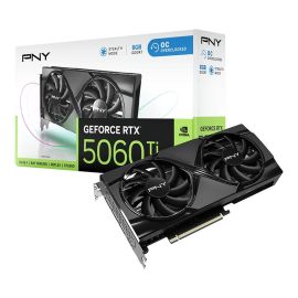 PNY GeForce RTX 5060 Ti OC 8GB GDDR7 GPU – 2692MHz Boost, 4608 CUDA Cores, PCIe 5.0, Dual-Fan Cooling, 128-bit, 448GB/s Bandwidth, HDMI 2.1 & 3× DisplayPort 2.1