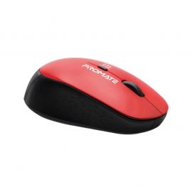 Promate Tracker 1600DPI MaxComfort Ergonomic Wireless Mouse, 2.4GHz, Adjustable DPI (800/1200/1600), Nano USB Receiver, 10m Range, AA Battery Powered – Red