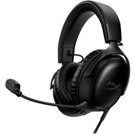 HyperX Cloud III Wired Gaming Headset Noise Cancelling Angled 53mm Drivers With LED Mic Mute Indicator Compatible with PC / PS5 / PS4 / Xbox Series 10Hz-21kHz Frequency Response Black/Red-Black
