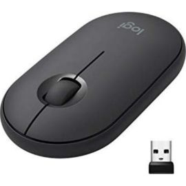 Logitech Pebble M350 Modern Slim Silent Wireless and Bluetooth Mouse Graphite 
