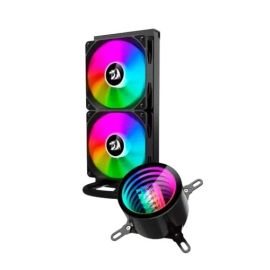 Redragon CCW-3011 ARGB Liquid CPU Cooler 240mm Radiator, Dual 120mm PWM Fans, Optimized Low-Noise Pump, Intel and AMD Compatibility
