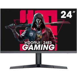 KOORUI Gaming Monitor 24E3 24 inch FHD 1920 1080 60Hz Refresh rate 1ms response time MPRT Adaptive SyncUltra Slim Frame VESA Mountable DP HDMI BLACK 