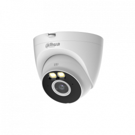 Dahua DH-T2A-LED 2MP 1080p Full-Color Wi-Fi Turret Network Camera, Warm Light 30m, AI Human Detection, Built-in Mic, H.265, microSD 256GB, 2.4GHz Wi-Fi, RJ-45, IP67, 12V DC