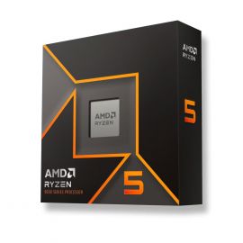 AMD Ryzen 5 9600X Desktop Processor, 6-Core, 12-Thread, 3.9 GHz Base, 5.4 GHz Max Boost, Zen 5 Architecture, AM5 Socket PCIe 5.0, DDR5-5600 Support, 65W TDP, Unlocked Without Fan