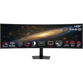 GAMEON Signature X Ultra-Wide Series Monitor, 49-inch 5K QD OLED Curved Display,  144Hz Refresh Rate, 0.03ms OD Response Time, HDMI 2.1 Aspect Ratio : 32:9 - Black