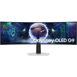 SAMSUNG Odyssey Gaming Curved Monitor 49 inch G9 G932 Dual QHD OLED Display 5120 x 1440 240Hz Refresh Rate 0.03ms Response Time AMD FreeSync Premium Pro & NVIDIA G-Sync Silver
