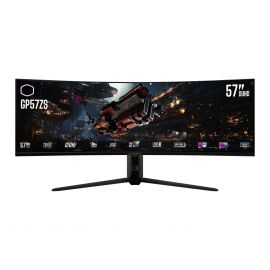 كولر ماستر GP57ZS شاشة منحنية Mini LED مزدوجة بدقة UHD مقاس 57 بوصة، دقة 7680 × 2160، معدل تحديث 120 هرتز، زمن استجابة 1 مللي ثانية (MPRT) و1 مللي ثانية (GtG)، دعم HDR 1000