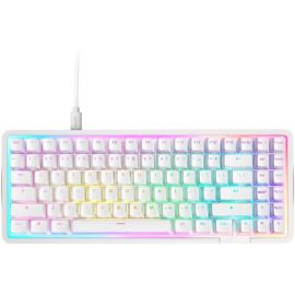 NZXT Function RGB White Gaming Keyboard Adjustable Actuation  Mechanical Switches 8K Polling Rate RGB Lighting English Layout