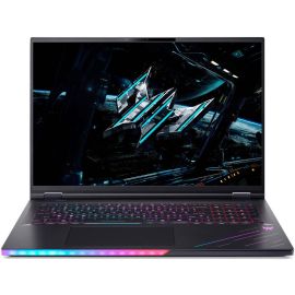  لابتوب الألعاب الذكي Acer Predator Helios 18 بمعالج Intel Core Ultra 9 275HX، ذاكرة RAM بسعة 96GB، سعة تخزين SSD 1TB، بطاقة رسومات GeForce RTX 5080 بسعة 16GB، شاشة 18 بوصة بدقة WQXGA من نوع IPS، لوحة مفاتيح إنجليزية وعربية، اللون أسود، نظام التشغيل ويندو