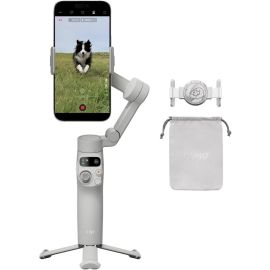 DJI Osmo Mobile 7 Gimbal Stabilizer, Pan, Roll & Tilt Adjustability, Bluetooth 5.3 Connectivity, Built-In Tripod, 3350 mAh Battery Capacity, 1/4" Screw Hole, Gray 