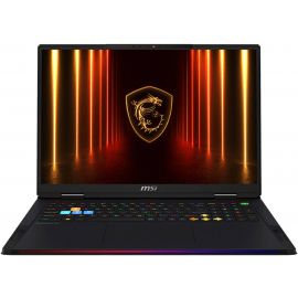 MSI Raider A18 HX A9WIG Gaming Laptop AMD Ryzen 9 9955HX3D Processor 64GB RAM 2TB SSD Storage GeForce RTX 5080 16GB Graphics 18 inch UHD+ Display English Arabic Keyboard Black Operating System Windows 11 Home with Free Bag