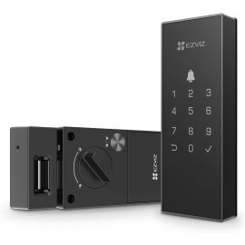EZVIZ DL03 Smart Rim Lock - Keyless Entry, Bluetooth & Wi-Fi Enabled, Anti-Tamper Alerts, Remote Control, Easy Installation
