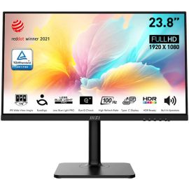 MSI Modern Business Productivity Monitor 24 inch MD2412P FHD IPS Display 1920 x 1080 100Hz Refresh Rate 1ms Response Time Adaptive-Sync Support, Built-In Speaker, Black