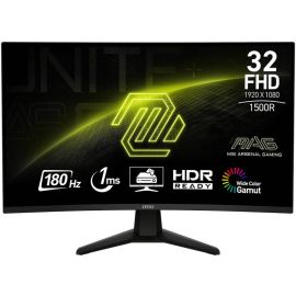 MSI Gaming Monitor MAG 32C6 32 inch FHD VA 1920 x 1080 180Hz Refresh Rate 1ms Response Time Adaptive-Sync Curve 1500R Anti-Glare Black 