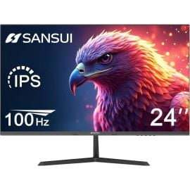 SANSUI Monitor 24 inch FHD IPS Display 1920 x 1080 100Hz Refresh Rate 5ms (OD) Response Time AMD FreeSync Technology Black 