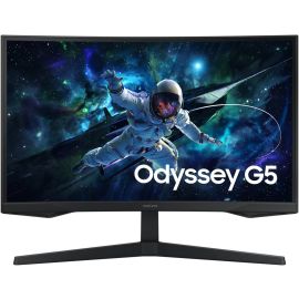 Samsung Curved Gaming Monitor 27 inch LS27CG552EMXUE QHD VA Display 2,560 x 1,440 165Hz Refresh Rate 1ms Response Time 1000R Curvature, AMD FreeSync Technology Black 