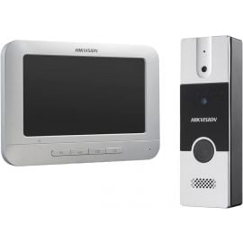 Hikvision DS-KIS204T 4-Wire Analog Video Door Phone Kit, Villa Intercom System with Indoor Monitor and Outdoor Door Station