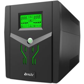 NCTS QSTROM PRO 2000VA Gaming Interactive Line UPS (2000VA / 1200W) – Dual 12V 9Ah Batteries, AVR, LCD Display 
