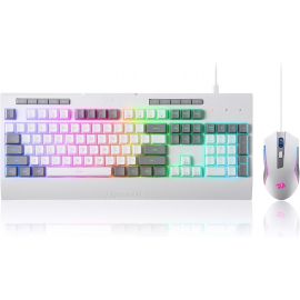 Redragon S151W Wired RGB Gaming Keyboard & Mouse Combo White