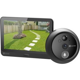 كاميرا EZVIZ HP4 لمراقبة الباب بتقنية 1080p بدون أسلاك مع جرس مدمج وشاشة ملونة بحجم 4.3 بوصة