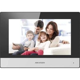 محطة داخلية انتركم فيديو Hikvision DS-KH6320-WTE1 النسخة الأصلية الأمريكية مع شاشة لمس 7 بوصة