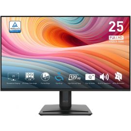 MSI PRO MP251 E2 Adaptive‑Sync Monitor 24.5 inch FHD IPS Display 120 Hz Refresh Rate 1 ms Response Time– HDR Ready, HDMI DisplayPort VGA, EyeCare, VESA Mountable - Black