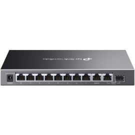 TP‑Link ES210GMP Omada 10‑Port Gigabit Easy Managed Switch with 8‑Port PoE+ (123 W Budget) Gigabit RJ‑45 + SFP Combo, Fanless, Desktop Mountable