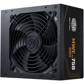 مزود طاقة كولر ماستر MWE برونزي 750 الإصدار الثالث 230 فولت ATX 3.1 بقدرة 750 واط بشهادة 80 بلس برونزية ومروحة HDB بحجم 120 مم غير معياري مع منفذي EPS مزدوجين باللون الأسود