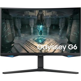 Samsung Gaming Monitor odyssey G6 LS27BG650EMXUE 27 inch QHD 2,560 x 1,440 Refresh Rate 240Hz Response Time 1ms Wireless Display Port USB Hub Ethernet Bluetooth HDMI BLACK