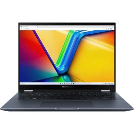 ASUS Vivobook S14 Flip 2-in-1 Laptop AMD Ryzen 5 7430U Processor 8GB RAM 512GB SSD Storage AMD Redeon Graphics 14 inch Touch Display English Arabic Keyboard Blue Operating System Windows 11