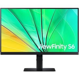 SAMSUNG Monitor 24 inch S60D QHD IPS ViewFinity 2560x1440 100 Hz Refresh Rat 5ms Response Time 1.07BN Colors with HDR10, Easy Setup Stand & Ergonomic Design, Black