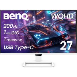 BenQ EW270Q Gaming Monitor 27" QHD 2560 x 1440 IPS Display 200Hz Refresh Rate 1ms (GtG) Response Time, HDRi, AMDA FreeSync Premium Built-in 5W Speakers 1× HDMI 1× DP1.4 - White