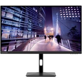 شاشة لينوفو N27p 4K UHD IPS مقاس 27 بوصة، 3840 × 2160، معدل تحديث يصل إلى 62 هرتز، وقت استجابة 4 مللي ثانية، إضاءة خلفية WLED مع مكبرات صوت 3 وات × 2، لون أسود غامق