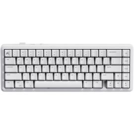 Cybeart Akula 65 Compact 65% Tri-Mode Wireless RGB Mechanical Gaming Keyboard White, 67 Keys, Cybeart MKI Gen 1 Pre-Lubed Hot-Swap Linear Switches, 4000mAh Battery Bluetooth 2.4GHz USB-C White
