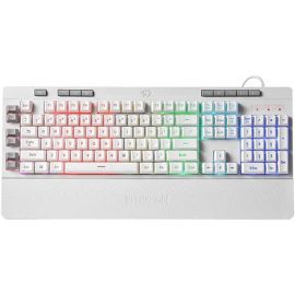 Redragon K512W-RGB-1 Shiva White Wired RGB Gaming Keyboard Dedicated Media Controls & Detachable Wrist Rest
