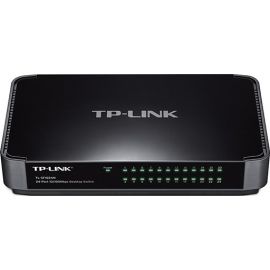 TP‑Link TL-SF1024M 24‑Port 10/100Mbps Unmanaged Fast Ethernet Desktop Switch – Auto‑MDIX, Green Ethernet, Fanless