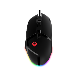 Meetion Hades MT-G3325 RGB Gaming Mouse – Pixart 3325 Optical Sensor, 5000 DPI, 7 Programmable Buttons, 1000Hz Polling Rate, 20G Acceleration, RGB Backlighting, and Ergonomic Lightweight Design