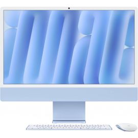 Apple iMac 24-inch (2024) All-in-One 10-Core CPU 10-Core GPU 16-Core Neural Engine 16GB Ram 256GB SSD Storage M4 Chip 24 Inch 4.5K Retina Standard Display English Keyboard - Blue