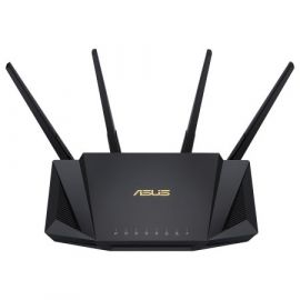 ASUS RT-AX58U AX3000 Dual Band WiFi 6 (802.11ax) Router supporting MU-MIMO and OFDMA technology, with AiProtection Pro network security powered by Trend Micro™, compatible with ASUS AiMesh WiFi system