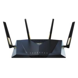 موجه ASUS RT-AX88U PRO AX6000 بتقنية WiFi 6 مزدوج النطاق، منفذين 2.5G، معالج رباعي النواة 2.0 جيجاهرتز، AiProtection Pro، WPA3، تحكم أبوَي، دعم WiFi Mesh، QoS التكيفي، إعادة توجيه المنافذ.