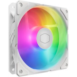 مروحة كيس Cooler Master SickleFlow Edge بحجم 120 مم ARGB باللون الأبيض بتقنية PWM وريش محسّنة وإضاءة RGB قابلة للعنونة من الجيل الثاني
