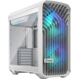 Fractal Design Torrent RGB White Tempered Glass Clear Mid‑Tower Gaming Case 
