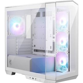 MSI MAG PANO M100R PZ Micro ATX Gaming Case Support Back-Connect Motherboard 270° Pano Temp Glass Panel 4x aRGB Fans & Up to 360mm AIO 1x 2.5"/3.5 Drive Bay-White