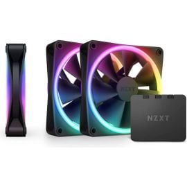 NZXT F120 RGB Duo 120mm PWM Black Triple Pack Fan Balanced Airflow /Static Pressure, Fluid Dynamic Bearing 500-800 RPM Speed
