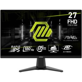 شاشة ألعاب إم إس آيMAG 275F مقاس 27 بوصة FHD Rapid IPS Display 1920 × 1080 معدل تحديث 180 هرتز 0.5 مللي ثانية (GtG) وقت استجابة تقنية المزامنة التكيفية، دعم ألوان 1.07b، مضاد للوميض، لون أسود