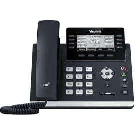 هاتف IP Yealink SIP-T43U جيجابت – 12 خطًا، شاشة 3.7 بوصة، USB مزدوج، PoE (بدون محول طاقة)