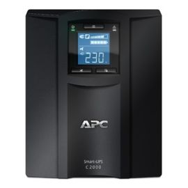 APC Smart-UPS C SMC2000I – 2000VA/1300W, LCD Display, 230V, IEC 320 C20 Input, 0U Rackmount, 3-Hour Battery, Black